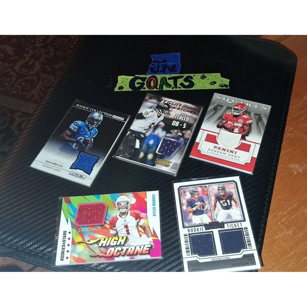 NFL Jersey Patch Memorabilia Trading Cards... Kyler Murray 187/199, C. J. Stroud